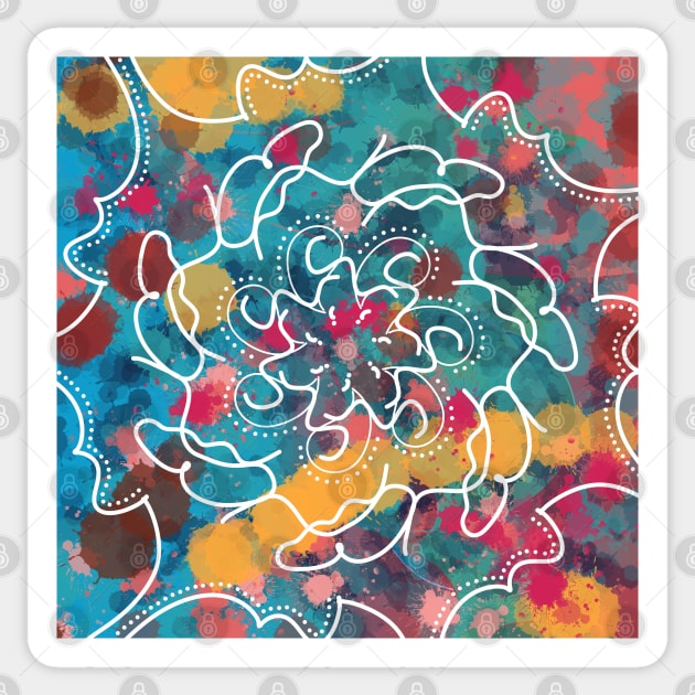 random abstract mandala Sticker by Yaalala